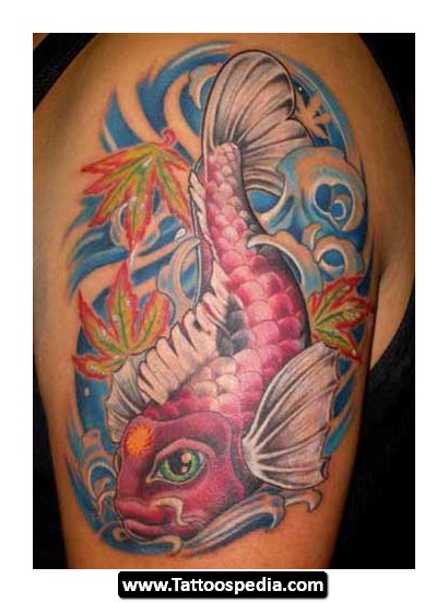 Nautical Koi Fish Tattoos For Men