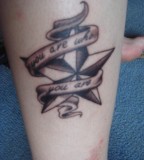 Awesome Nautical Star Tattoo With Quote for Men