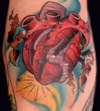 Neotraditional Heart Tattoos