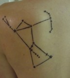 Orion Constellation Tattoo Design on Left Back