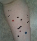 Colored Stars Orion Constellation Tattoo