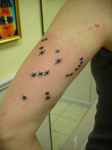 Orion Tattoo With Flex on Half Sleeve