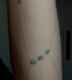 Orion Constellation Tattoo Design on Forearm