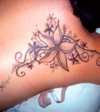 Beautiful Over-Shoulder Flower Tattoo Designs for Women (Deviantart)