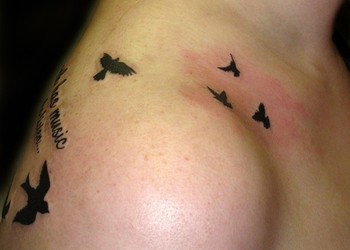 Birds Tattoos Over The Shoulder – Bird Tattoos for Women