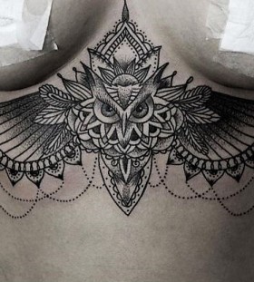 owl-sternum-tattoo
