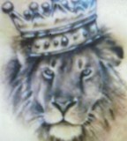 Liong the King with Crown Tattoo Nice Details 