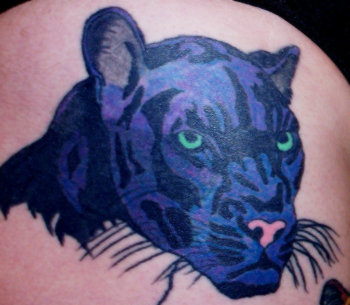 Animal Design Tatoo Panther Jaguar Wild Cat Face Tattoo