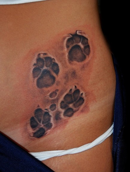 Paw Print Tattoos May Have Different Meanings Depending On Whether