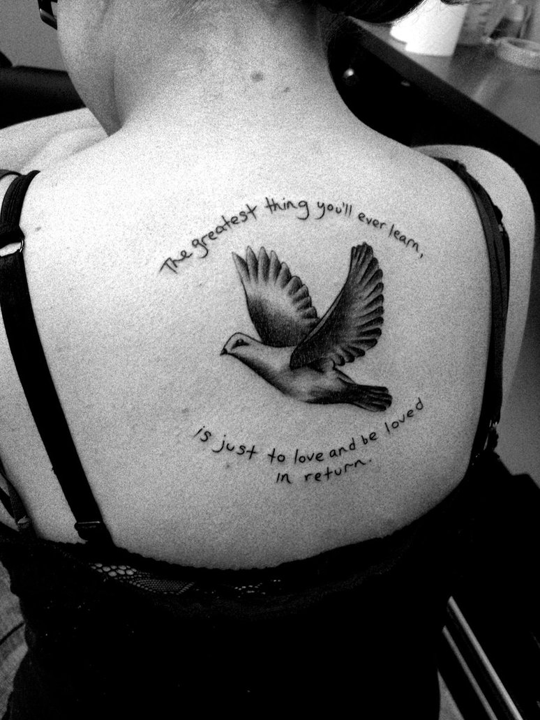 Black and White Dove Tattoos You Should See