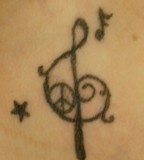 Peace Music Adn Stars Tattoos Pictures And Images