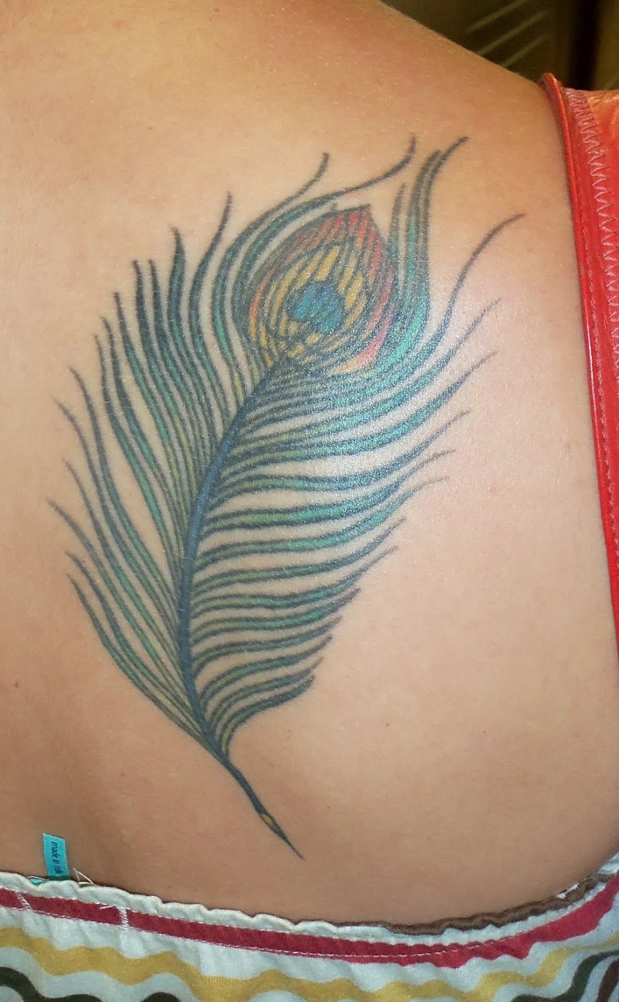 Feather Peacock Tattoo Design for Women