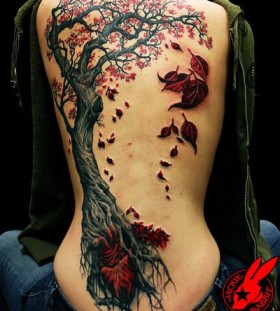 phenomenal back piece tattoos for women