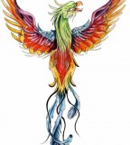 Standing Phoenix Tattoos