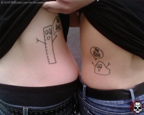 You Rock, You Rule Matching Couples Tattoos