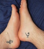 Music Clef Symbols Tattoo for Couple