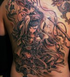 Warrior Lady Tattoo Design Pictures