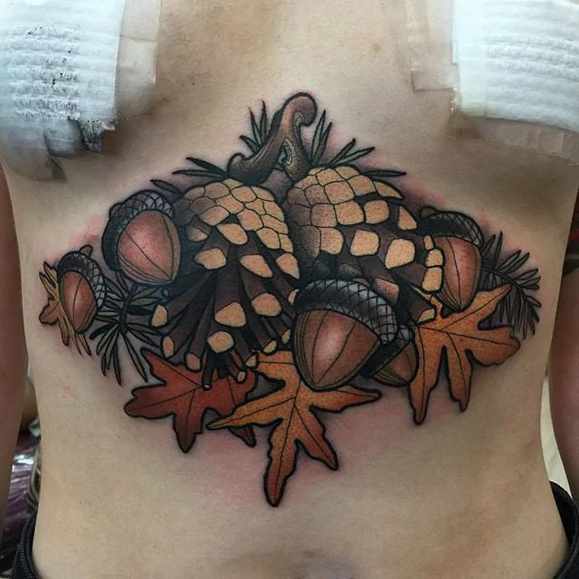 pinecone-and-acorn-autumn-tattoo