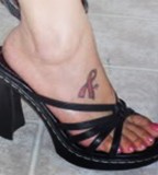 Foot Tattoo Ideas Symbol Pink Ribbon 