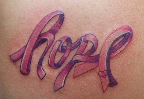 Breast Cancer Back Tattoo for Women