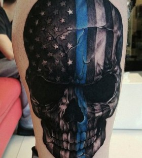 police-skull-tattoo