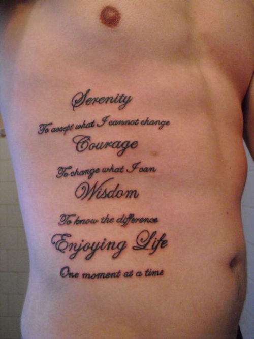 Devoted Serenity Prayer Tattoos PIctures