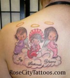Three Sweet Little Angels Tattoo Design