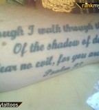 Christian Bible Arm Tattoo
