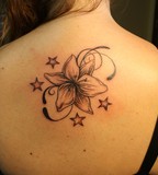 Rose and Stars Tattoo Picture