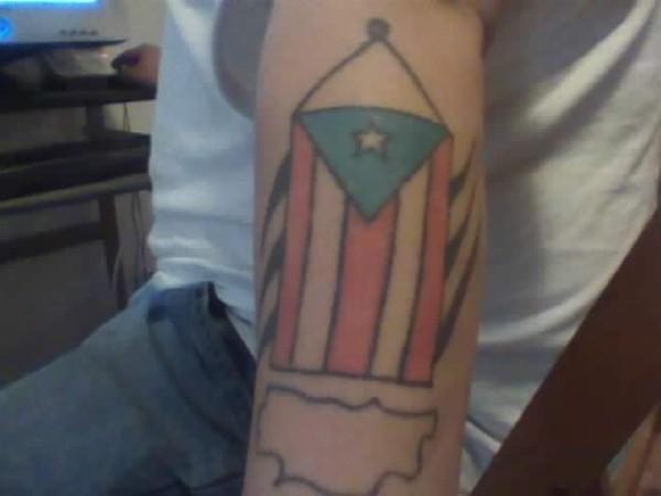 Half Sleeve Puerto Rican Flag Tattoo
