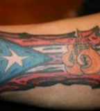 So Cool Puerto Rican Flag Tattoo Men Lower Arm