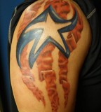 Cool Tribal Puerto Rico Flag Islander Tattoo Design