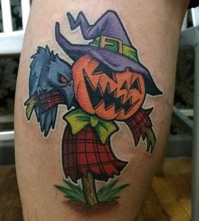pumpkin-scarecrow-halloween-tattoo