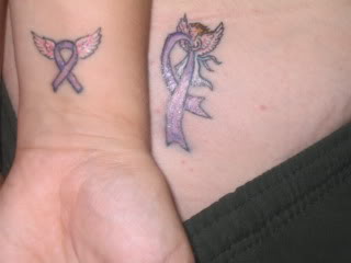 Memorial Tattoo Ribbon and Pixie Design
