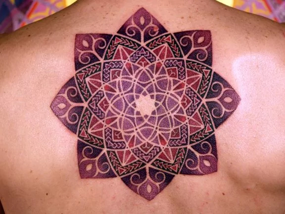 purpleviolet mandala tattoo