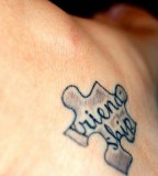 Meaningful Friendship Inside Puzzle Piece Tattoo For Girls