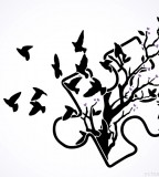 Puzzle Piece Into Birds Tattoo Design Sketch By Yitux