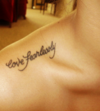Cute Black Short Life Quote Tattoos For Girls 