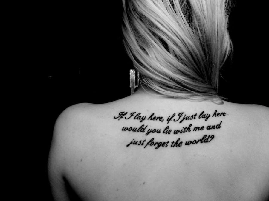 Quote Tattoo for Girls On The Back Body
