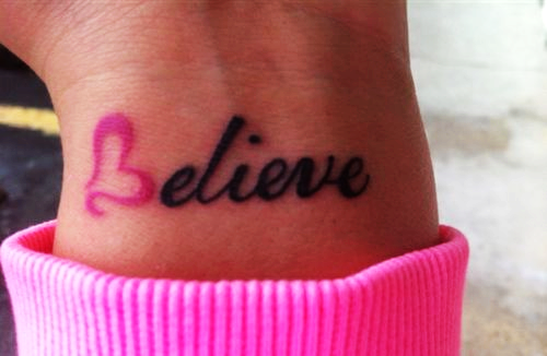 Cute Tattoo Black Wrist Quote For Girls