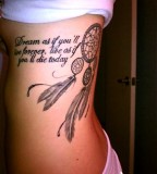 Side Quote Tattoo for Girls