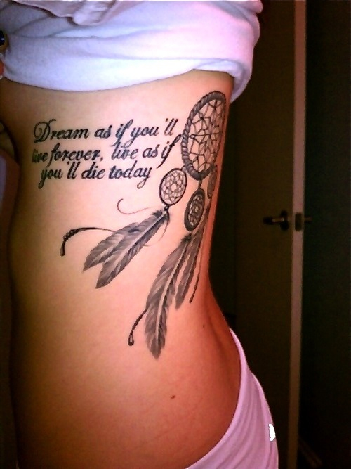 Side Quote Tattoo for Girls