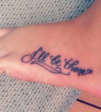 Innovative Word Foot Tattoo Ideas 