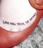 Beautiful Foot Tattoo Word Design For Women