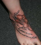 Wonderful Meaningful Words Foot Tattoos
