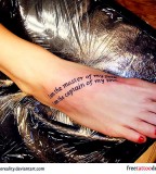 Glamorous Quotes For Foot Tattoo Women By miss jenn