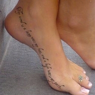 Nice Quote Foot Tattoo Picture