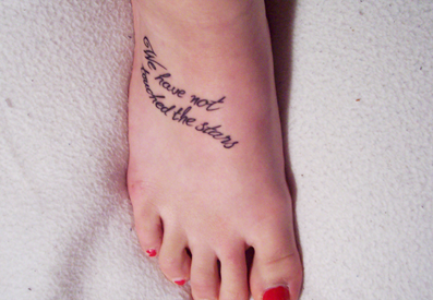 Richard Siken Quote Foot Tattoo Design