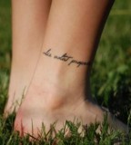 Creative Quotes Tattoo Style On Foot For Girls