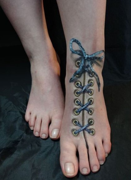 realistic foot tattoos for women